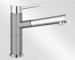 Смеситель Blanco Alta-S compact chrome/Silgranit жемчужный