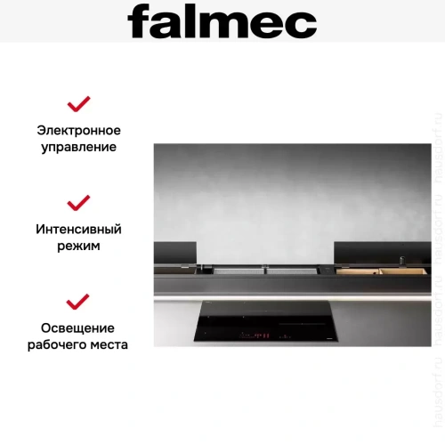 Встраиваемая вытяжка Falmec MONOLITH 90 VETRO NERO фото 10