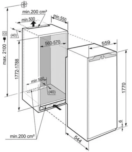 Встраиваемый холодильник Liebherr IKB 3514 Comfort BioFresh фото 4