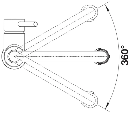 Смеситель Blanco CATRIS-S Flexo черная сталь фото 7