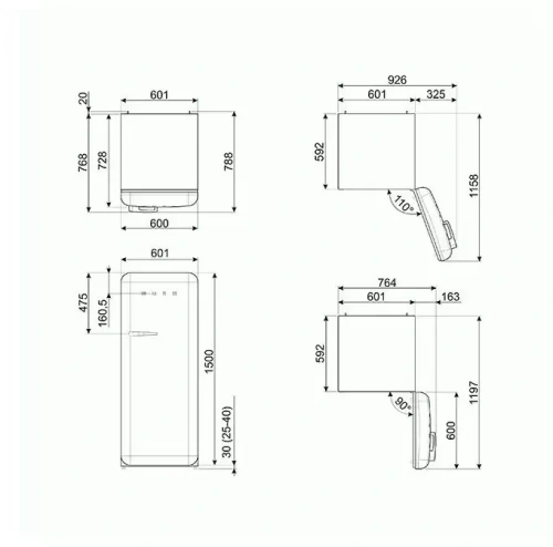 Холодильник Smeg FAB28LRD5 фото 3