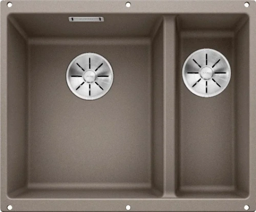 Мойка BLANCO SUBLINE 340/160-U Silgranit серый беж, чаша слева