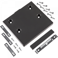 Комплект креплений и планка декоративная фронтальная для парной установки SBS i-FR 40 + i-RF 40 серебристого цвета