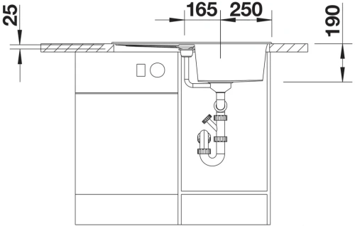 Мойка BLANCO METRA 45 S Silgranit антрацит фото 6