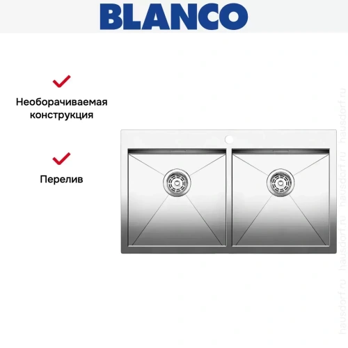 Мойка Blanco Zerox 400/400-IF/A нержавеющая сталь фото 7