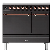 Кухонный блок ILVE PD09PDQNE3/MGP матовый графит (фурн. медь)
