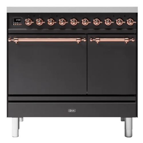 Кухонный блок ILVE PD09PDQNE3/MGP матовый графит (фурн. медь)