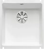 Мойка Blanco SUBLINE 375-U керамика отводная арматура InFino® глянцевый белый