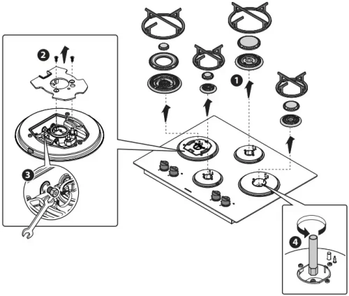 Газовая варочная панель Barazza 1PMD64 фото 3