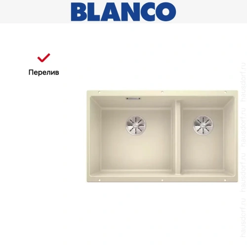 Мойка Blanco SUBLINE 430/270-U с отводной арматурой InFino® жасмин фото 8