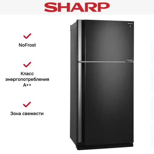 Двухкамерный холодильник Sharp SJXE59PMBK фото 3