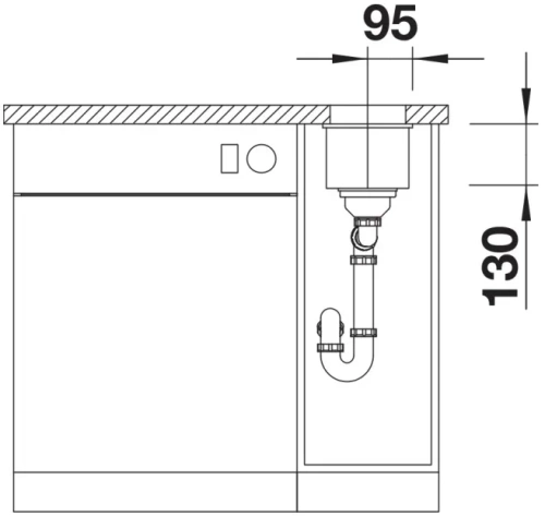 Мойка BLANCO SUBLINE 160-U Silgranit черный фото 5