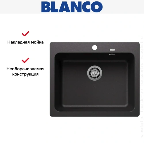 Мойка BLANCO NAYA 6 Silgranit антрацит фото 8