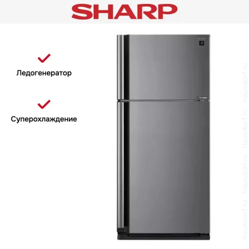 Двухкамерный холодильник Sharp SJXE59PMSL фото 4