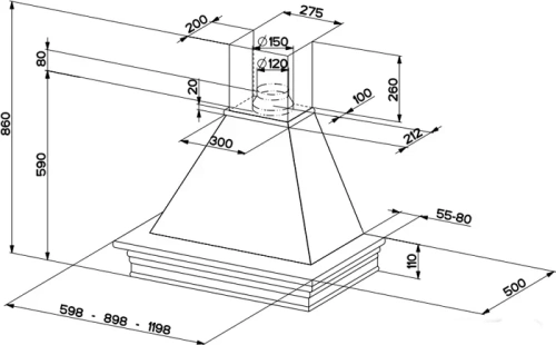 Вытяжка Faber RANCH 90 корпус венецианская штукатурка фото 3