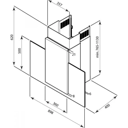 Вытяжка De Dietrich DHD 796 X фото 3