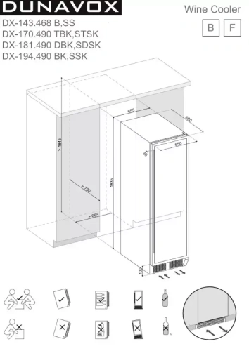 Винный шкаф Dunavox DX-143.468B фото 3