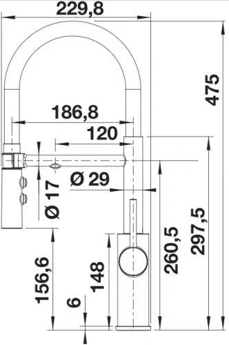 Смеситель 3-в-1 Blanco CATRIS-S Flexo Filter 526706 нержавеющая сталь фото 3