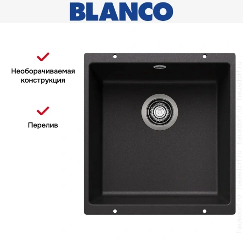 Мойка Blanco ROTAN 400-U Silgranit антрацит фото 7