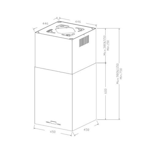 Островная вытяжка Korting KHA 45970 W Cube фото 3 Островная вытяжка Korting KHA 45970 W Cube фото 3