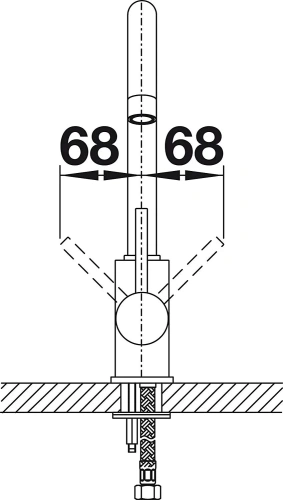 Смеситель Blanco MIDA 526649 Silgranit матовый черный фото 3