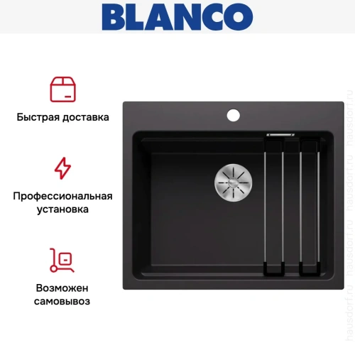 Мойка BLANCO ETAGON 6 Silgranit черный фото 10