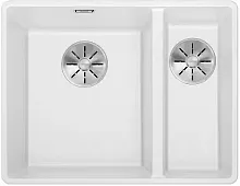 Мойка Blanco SUBLINE 340/160-F отводная арматура InFino® белый