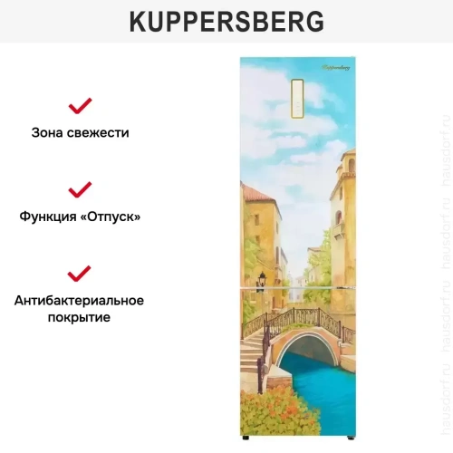 Холодильник Kuppersberg NFM 200 CG серия Венеция с розами фото 16