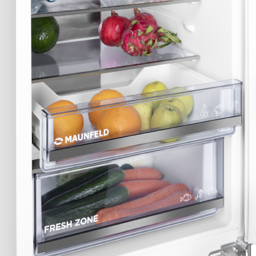 Холодильник-морозильник встраиваемый MAUNFELD MBF19369NFWGR LUX фото 9