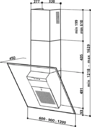 Вытяжка De Dietrich DHD 497 XE 1 фото 4 Вытяжка De Dietrich DHD 497 XE 1 фото 4