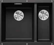 Мойка BLANCO SUBLINE 340/160-U Silgranit черный, чаша слева