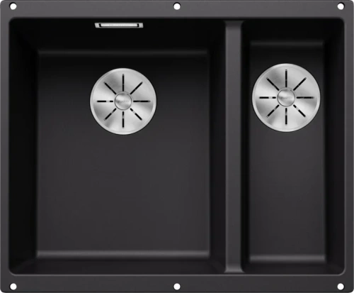 Мойка BLANCO SUBLINE 340/160-U Silgranit черный, чаша слева