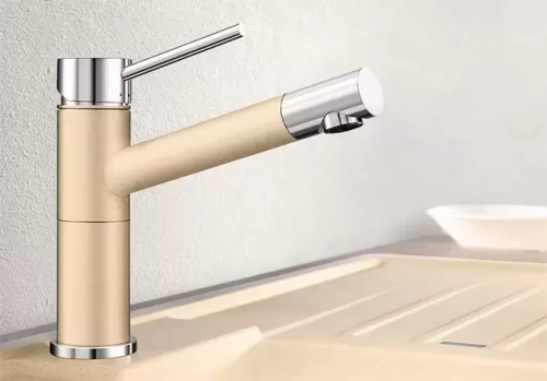 Смеситель Blanco Alta compact chrome/Silgranit темная скала фото 3