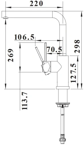 Смеситель Blanco Lanora-F 526179 нержавеющая сталь фото 3