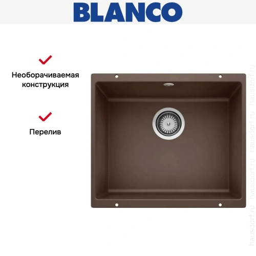 Мойка Blanco ROTAN 500-U Silgranit кофе фото 4