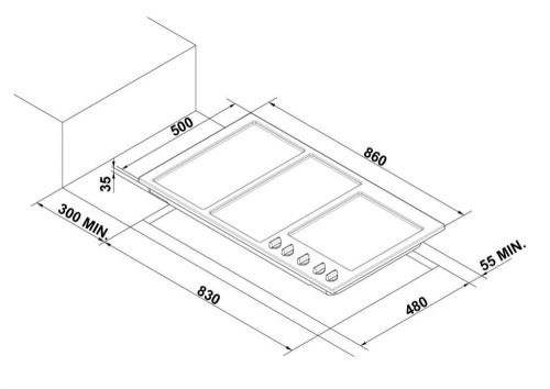 Газовая варочная панель Korting HG 965 CTX фото 4