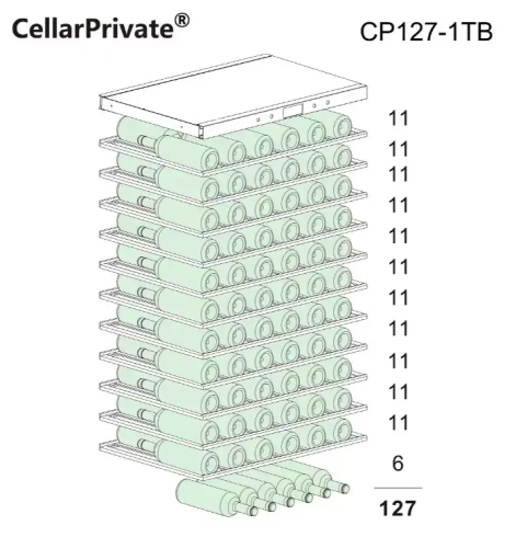 Встраиваемый винный шкаф CellarPrivate CP127-1TB фото 9