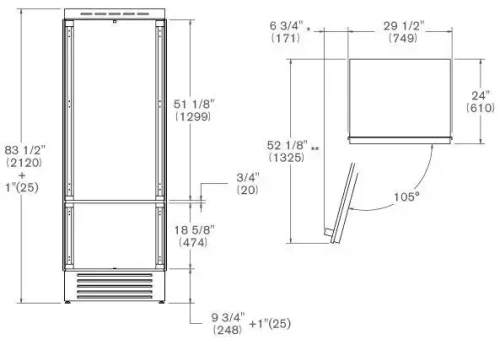 Встраиваемый холодильник Bertazzoni REF755BBLPTT фото 5