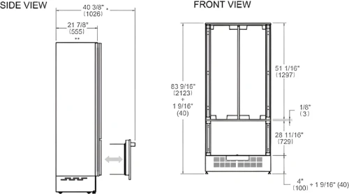 Встраиваемый холодильник Bertazzoni RFD90S5FPNS/24 фото 8