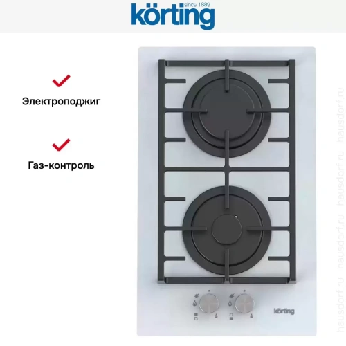 Газовая стеклянная варочная панель Korting HGG 3825 CW фото 4