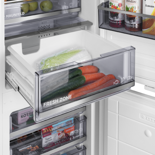 Холодильник-морозильник встраиваемый MAUNFELD MBF19354NFWGR LUX фото 10