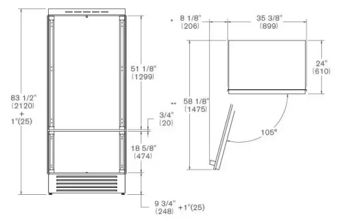 Встраиваемый холодильник Bertazzoni REF905BBLPTT фото 6