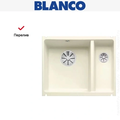 Мойка Blanco SUBLINE 350/150-U керамика отводная арматура InFino® глянцевая магнолия фото 6