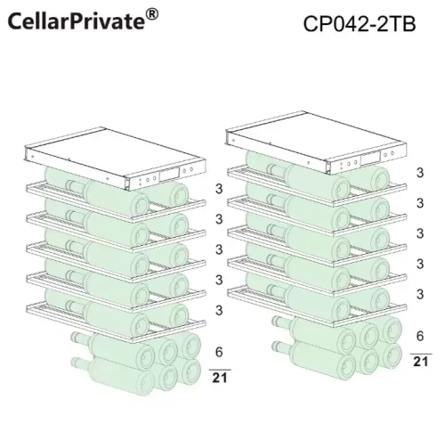 Встраиваемый под столешницу винный шкаф CellarPrivate CP042-2TB фото 10