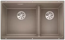 Мойка Blanco SUBLINE 430/270-U с отводной арматурой InFino® серый беж