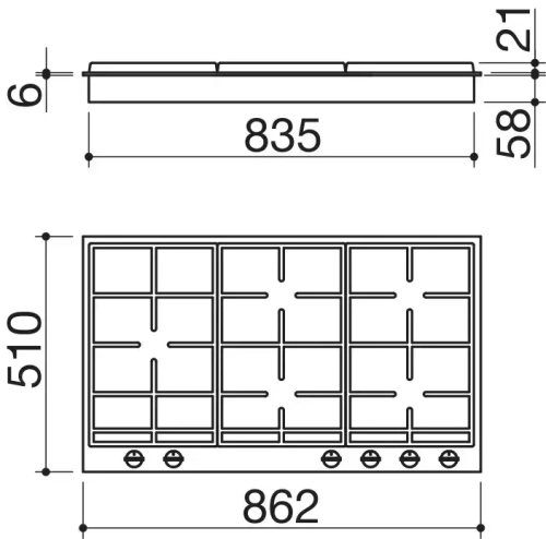 Газовая варочная панель Barazza 1PBFV95 фото 5