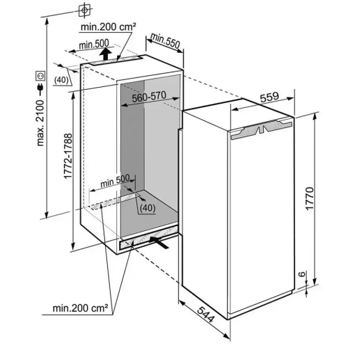 Встраиваемый холодильник Liebherr IKB 1910 Comfort фото 3