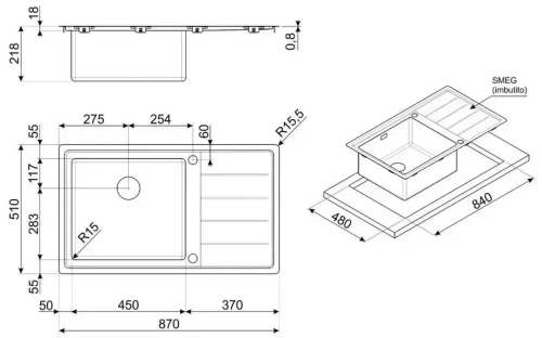 Мойка Smeg LFTG861D фото 4