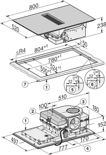 Варочная панель с вытяжкой Miele KMDA 7876 FL-A 125 Gala Ed фото 10