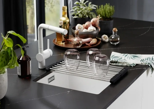 Мойка BLANCO SUBLINE 400-U Silgranit мягкий белый фото 4